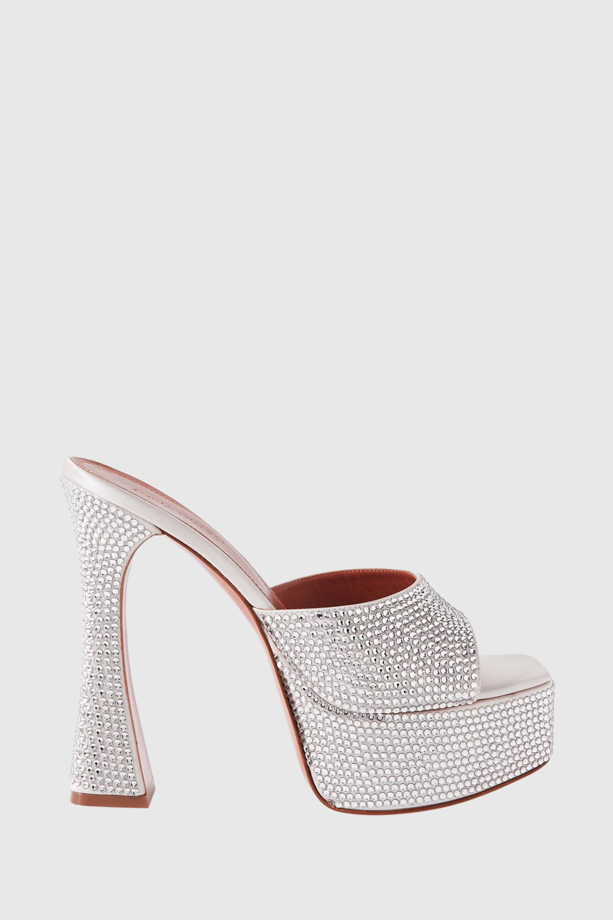 Parvati Crystal Embellished Platform Mules - Silver