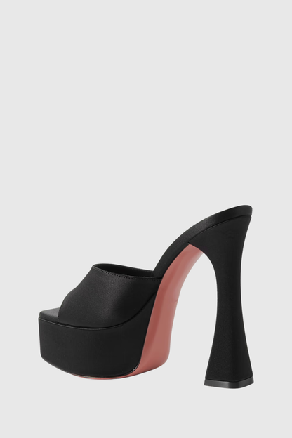 Parvati Satin Platform Mules