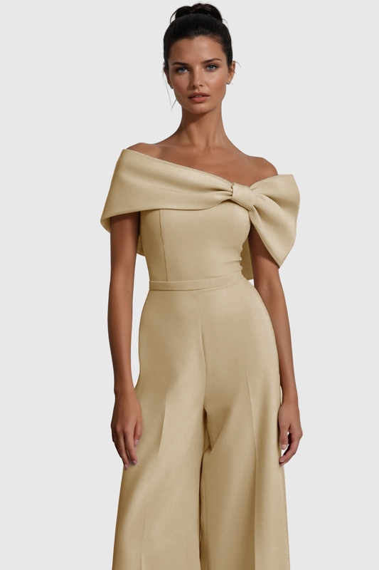 Patsy Bow Off Shoulder Jumpsuit