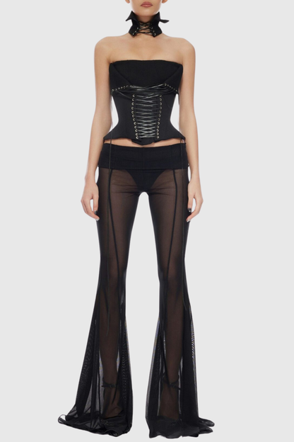Pavati Lace Up Corset - Black
