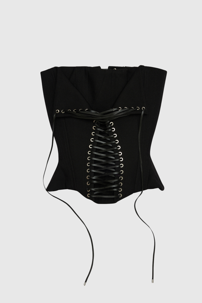 Pavati Lace Up Corset - Black