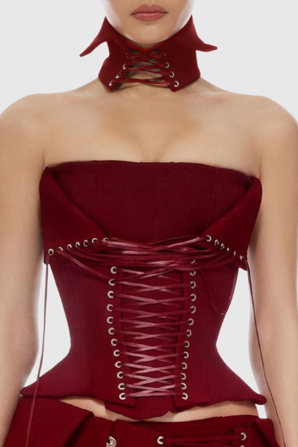 Pavati Lace Up Corset - Red