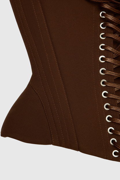 Pavati Lace Up Corset - Brown