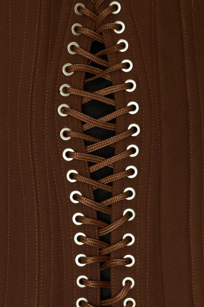 Pavati Lace Up Corset - Brown
