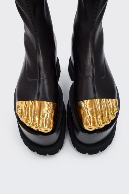 Peonza Gold Toes Ankle Boots