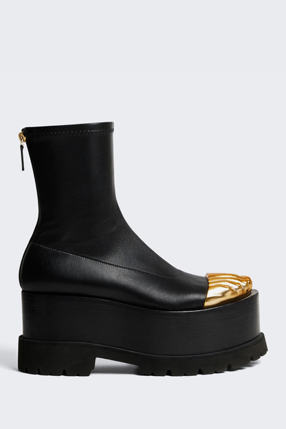 Peonza Gold Toes Ankle Boots