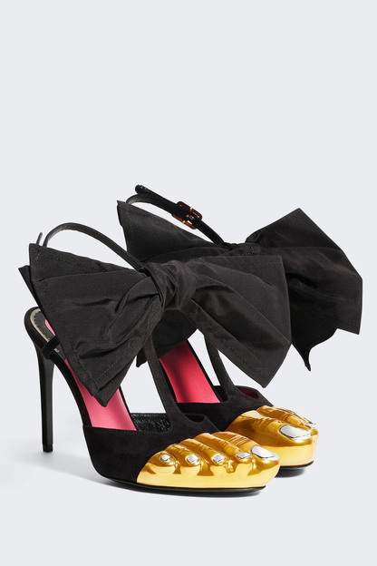 Peonza Gold Toes Bow Sandals