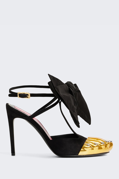 Peonza Gold Toes Bow Sandals