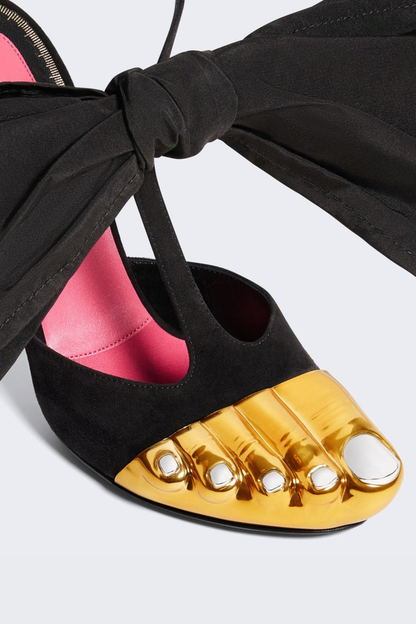 Peonza Gold Toes Bow Sandals