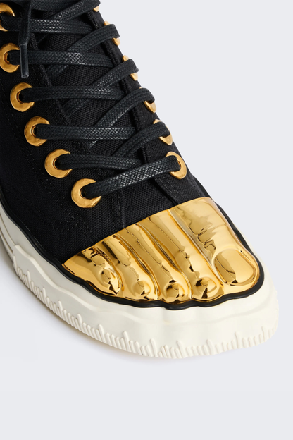 Peonza Gold Toes Canvas Sneakers - Black