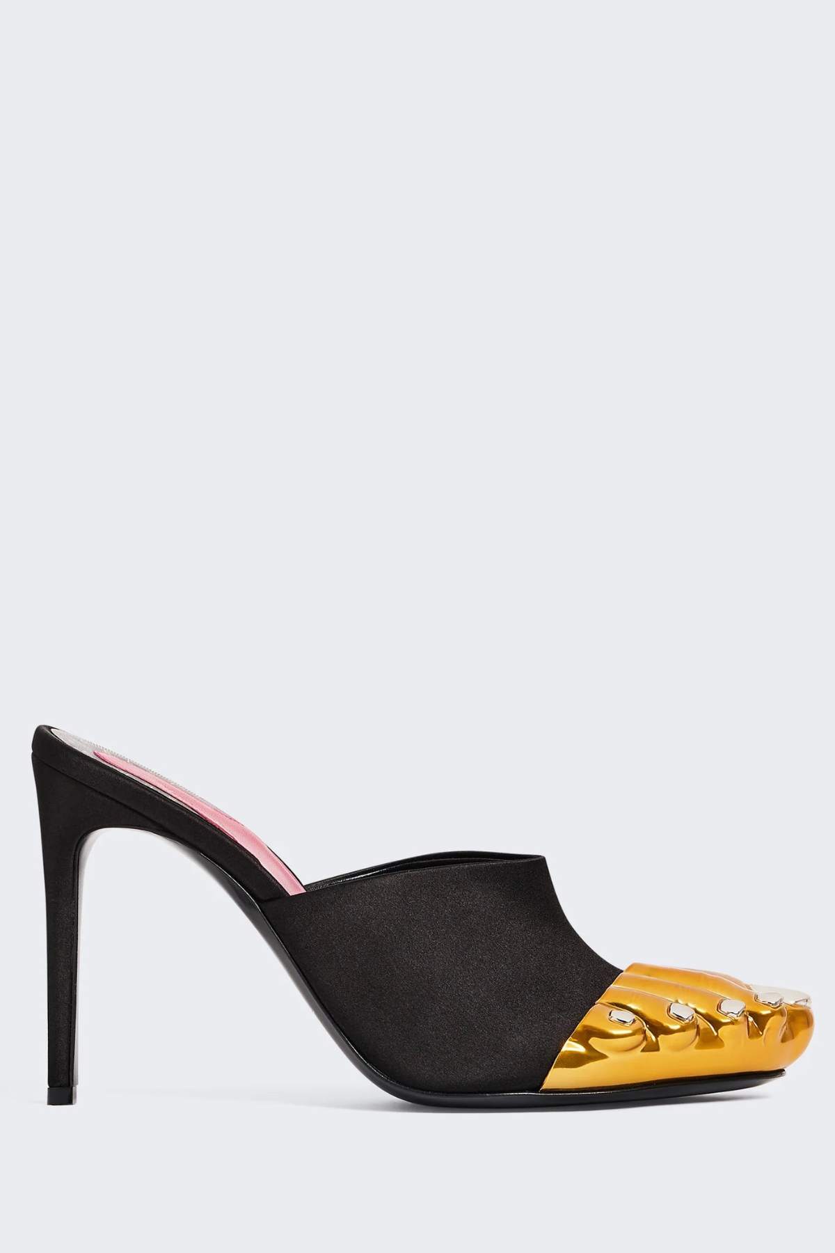 Peonza Gold Toes Mules - Black