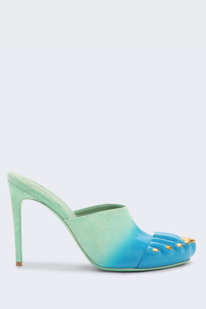 Peonza Gradient Toes Mules - Green
