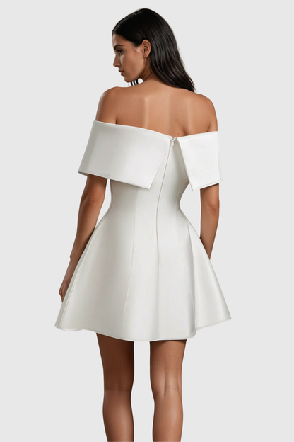Persa Off Shoulder Crystal Embellished Mini Dress