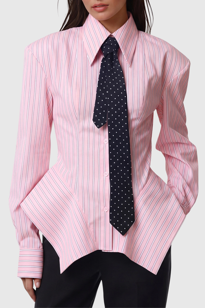 Persis Stripe Shirt - Pink