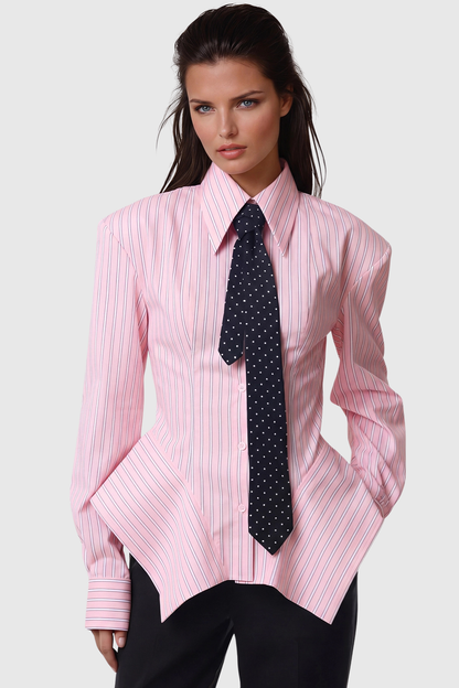Persis Stripe Shirt - Pink