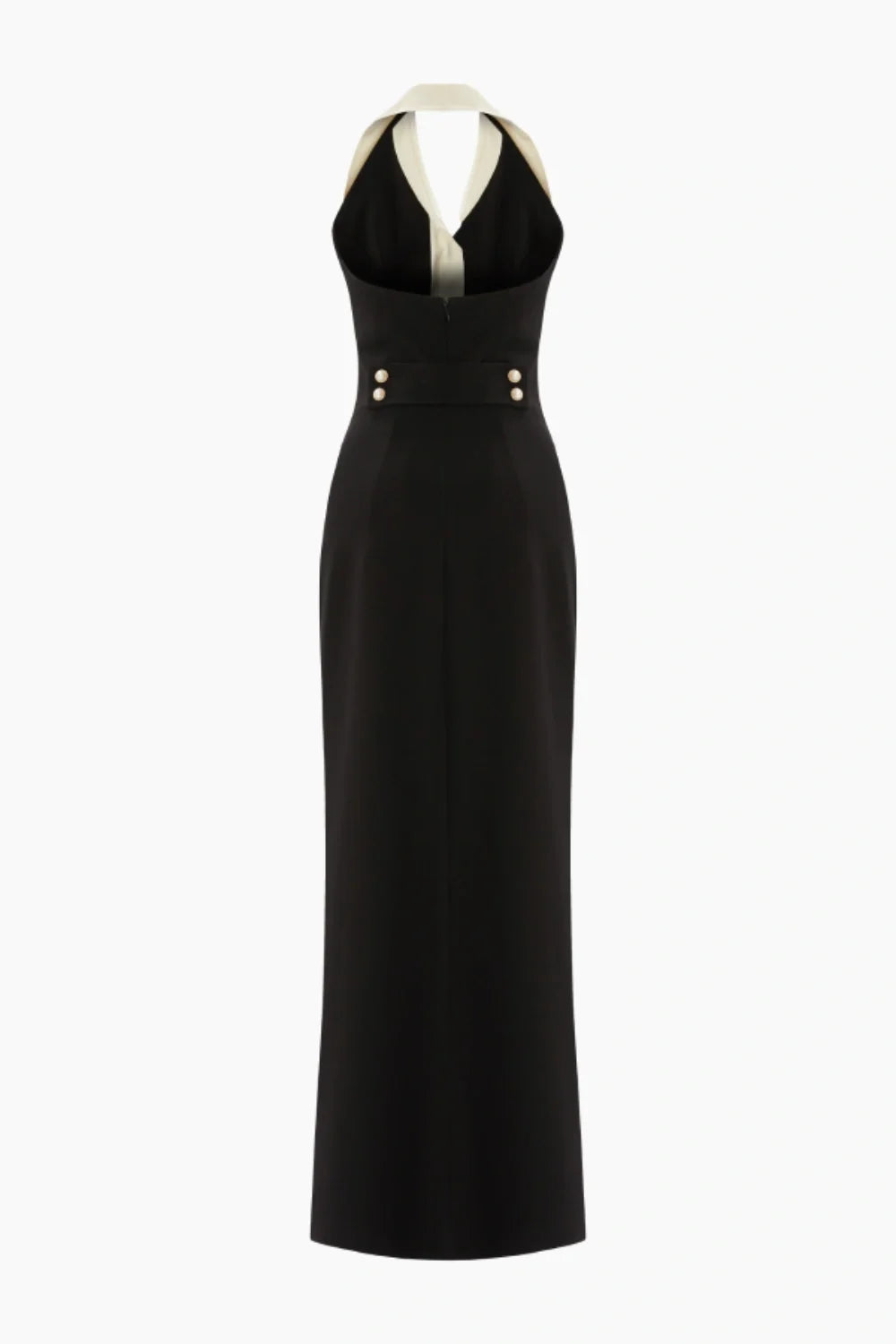 Phedra Halter Pearl Maxi Dress