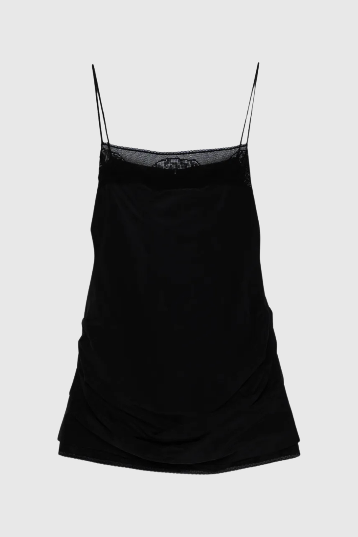 Phula Lace Trim Mini Dress - Black