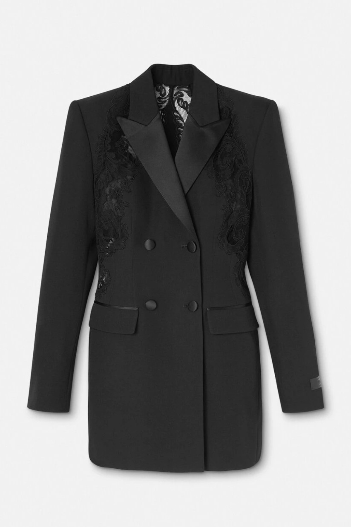 Pisana Lace-embellished Double-breasted Mini Blazer Dress