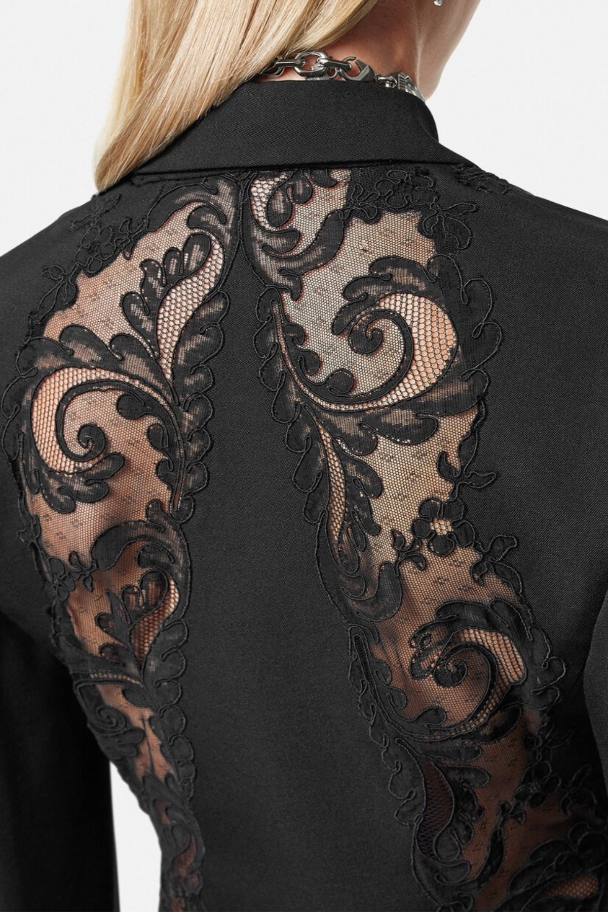 Pisana Lace-embellished Double-breasted Mini Blazer Dress