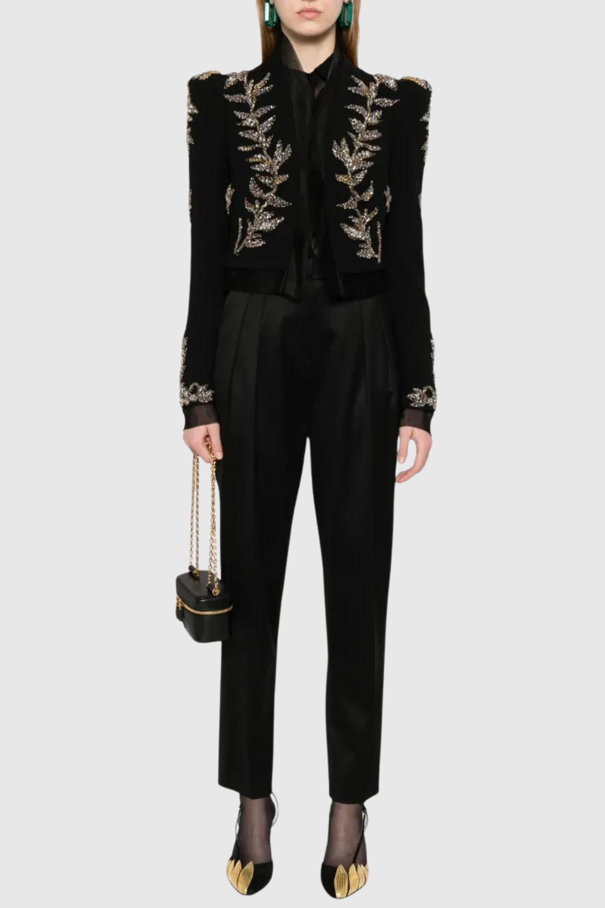 Platona Leaf Embellished Jacket