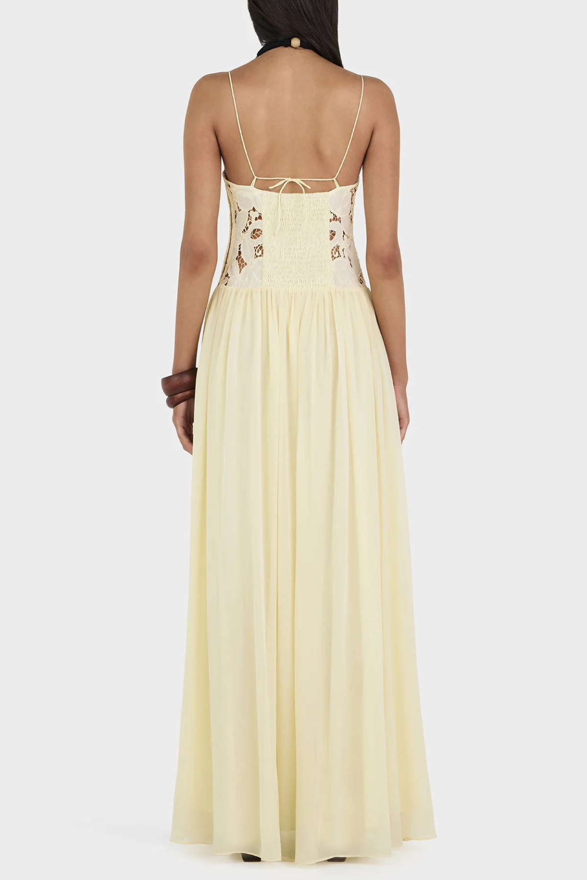 Plumia Floral Lace Maxi Dress - Yellow