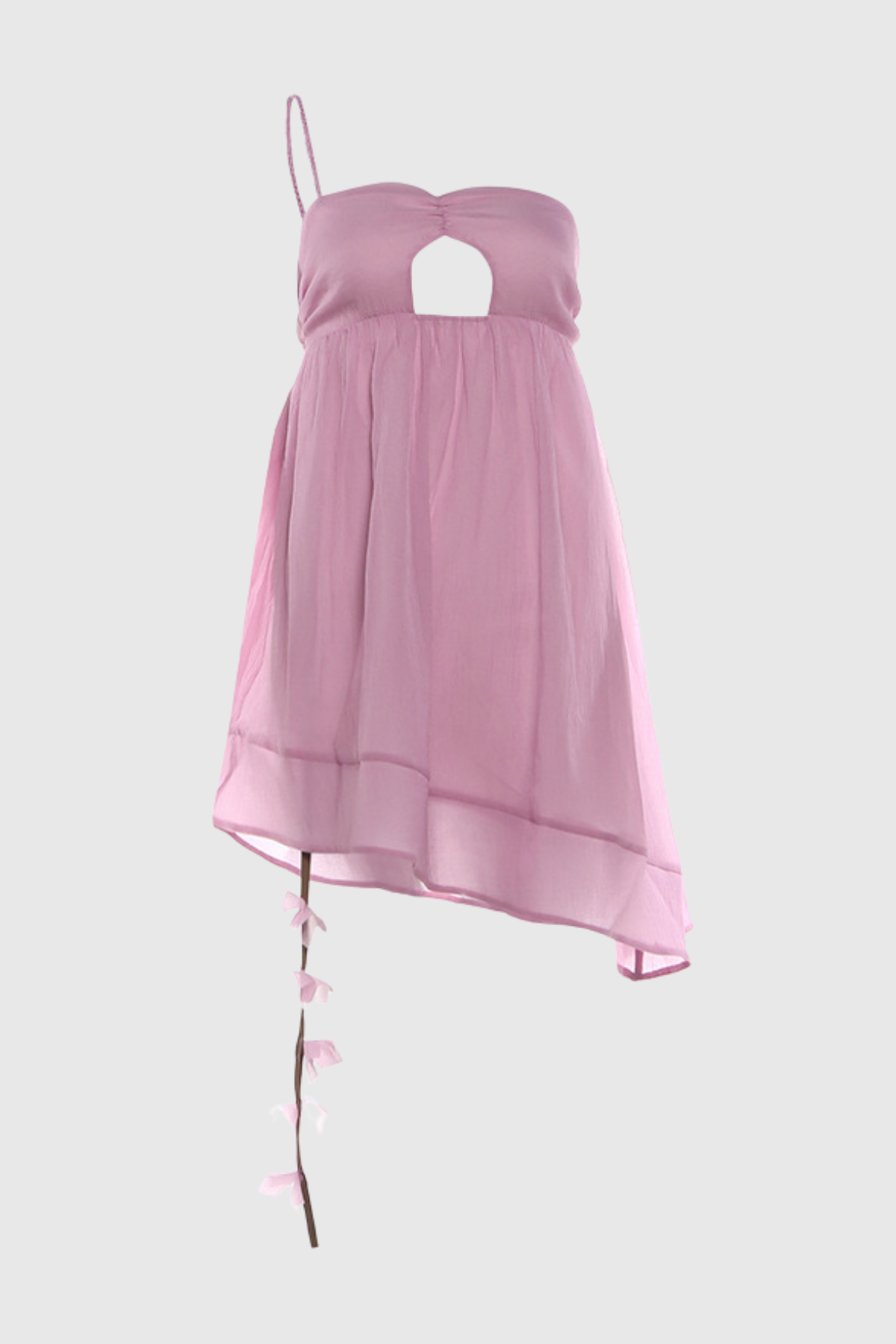 Portera One Shoulder Cutout Mini Dress - Pink