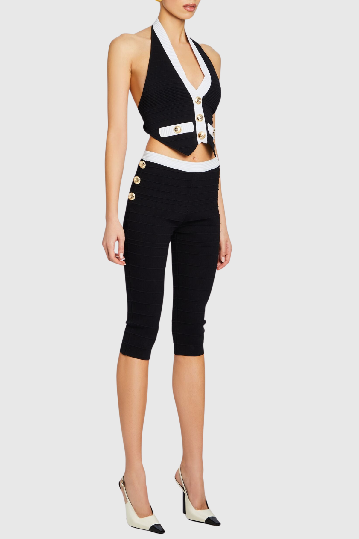 Poseya Bandage Vest & Midi Shorts Set