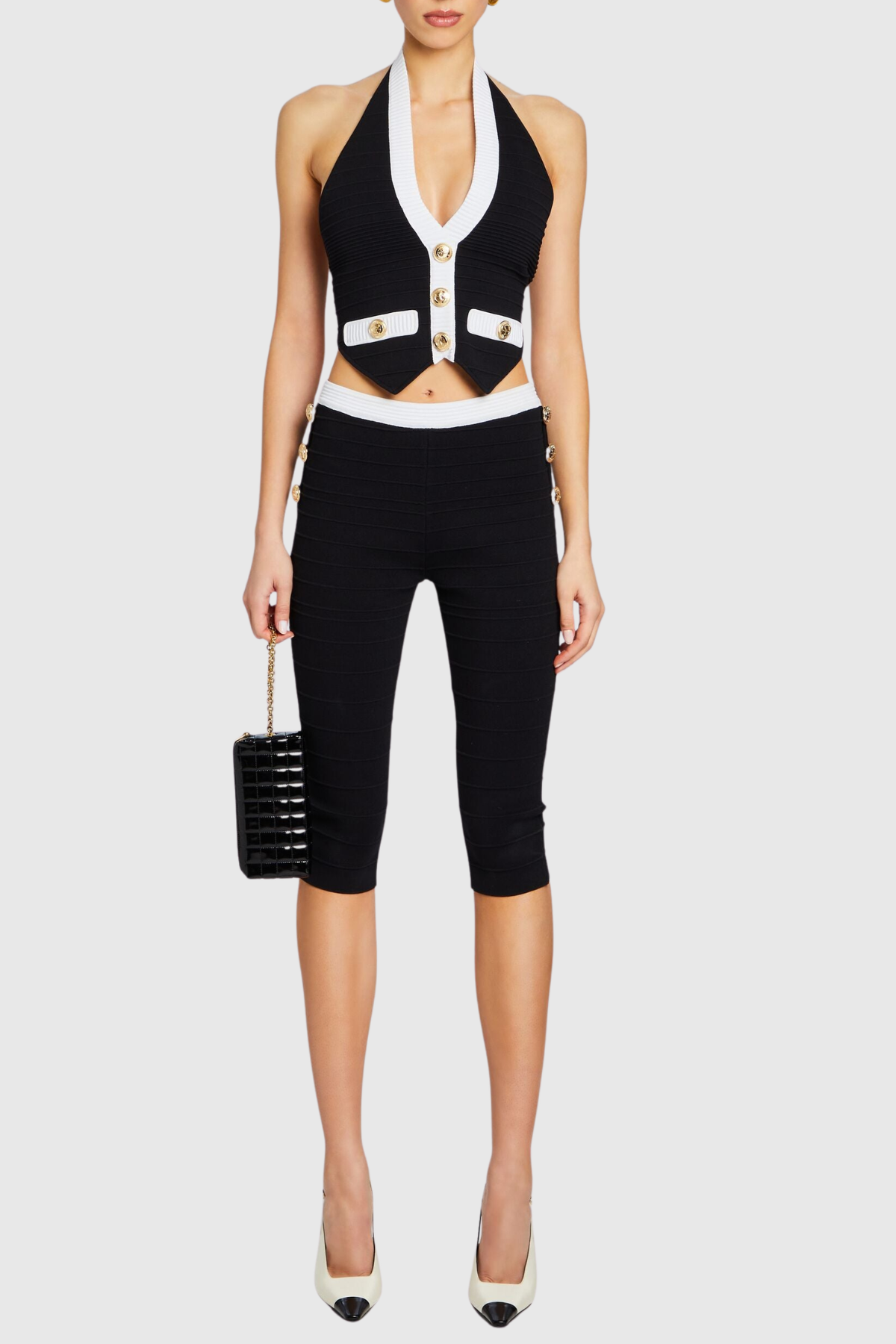 Poseya Bandage Vest & Midi Shorts Set