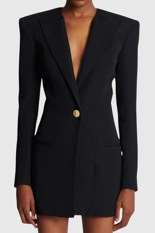 Posia Mini Blazer Dress - Black