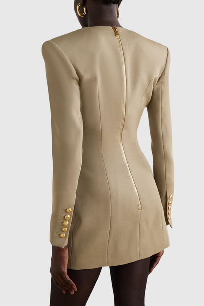 Posia Mini Blazer Dress - Khaki