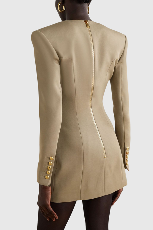 Posia Mini Blazer Dress - Khaki