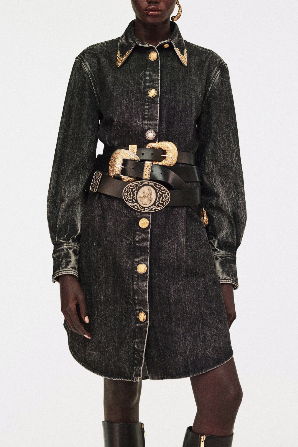 Potya Denim Midi Shirt Dress