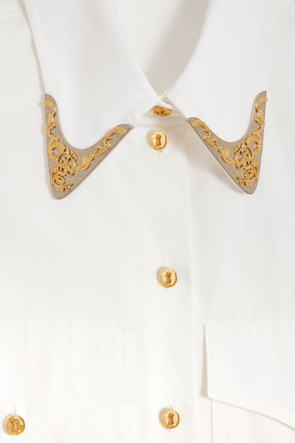 Potya Metal Embellished Shirt - White