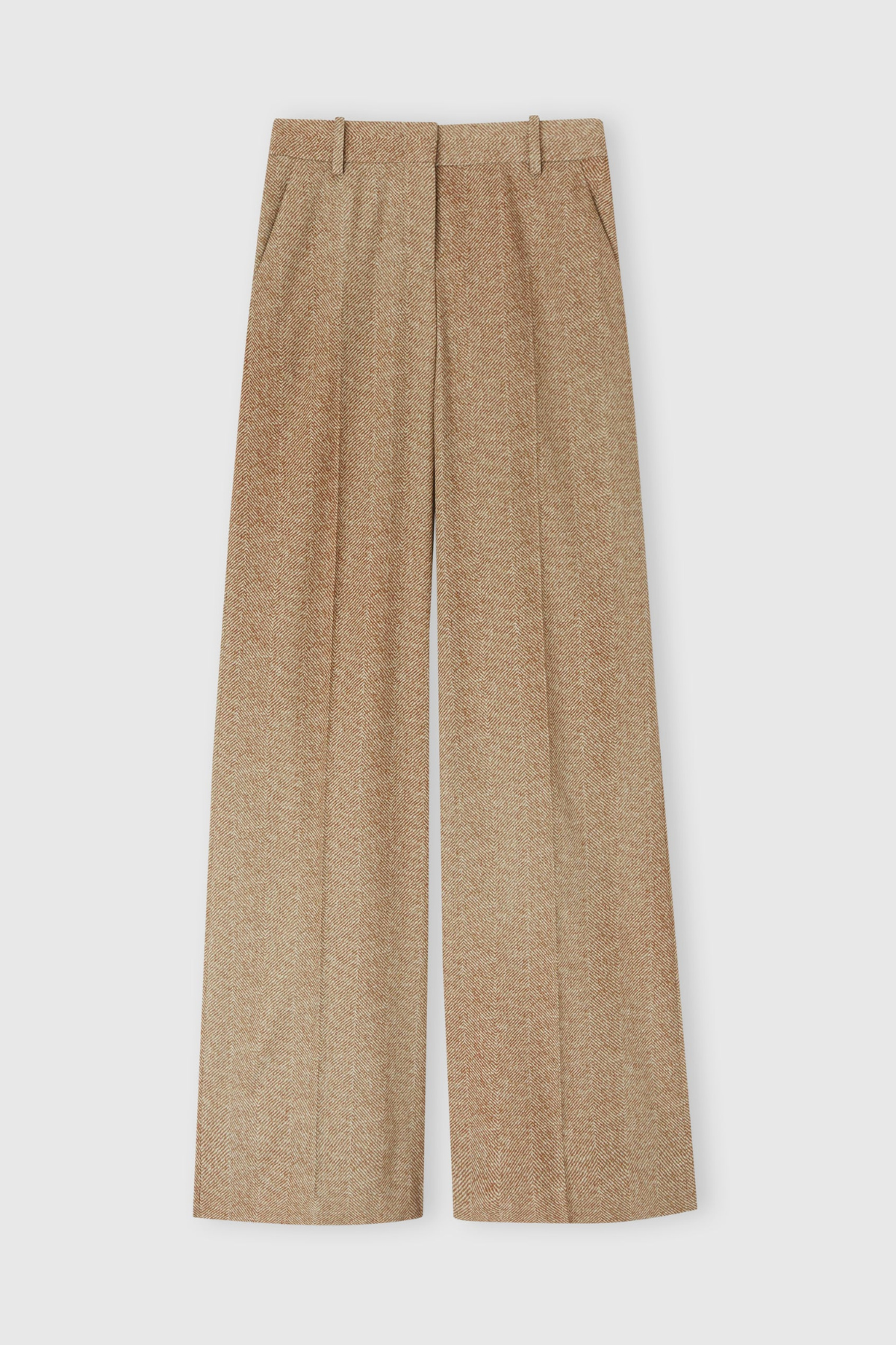 Raba Crystal Embellished Herringbone Pants - Brown