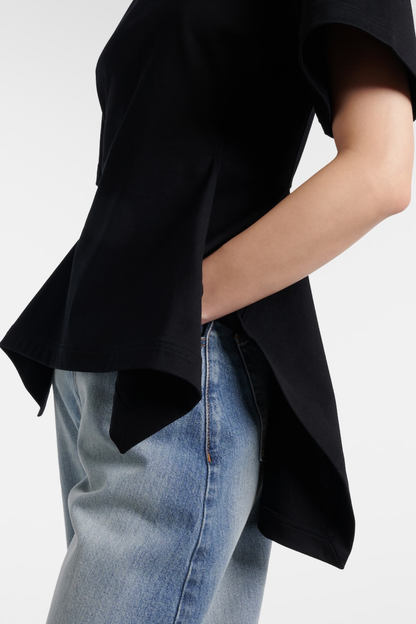 Rabura Peplum T-shirt - Black