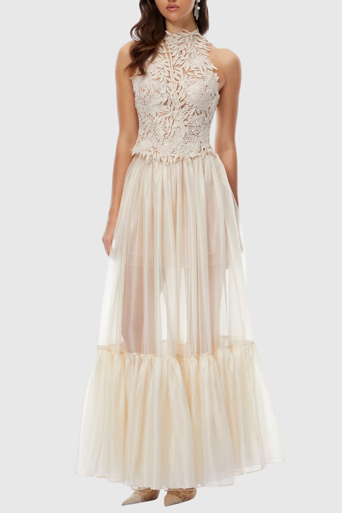 Rafaela Floral Crochet Top & Tiered Skirt Set