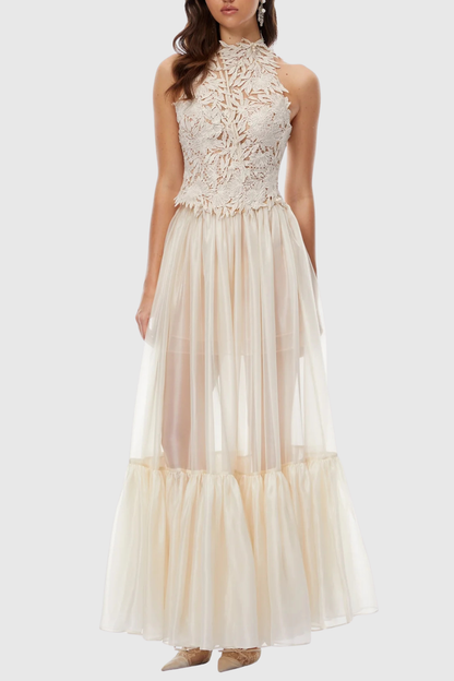 Rafaela Floral Crochet Top & Tiered Skirt Set