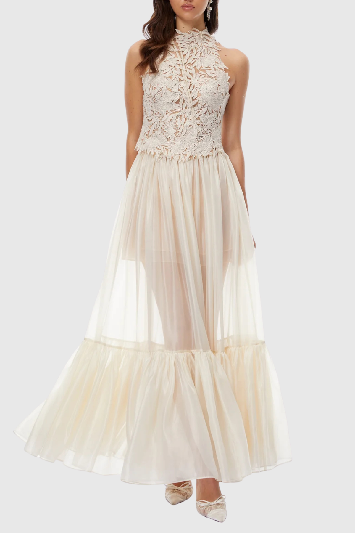 Rafaela Floral Crochet Top & Tiered Skirt Set