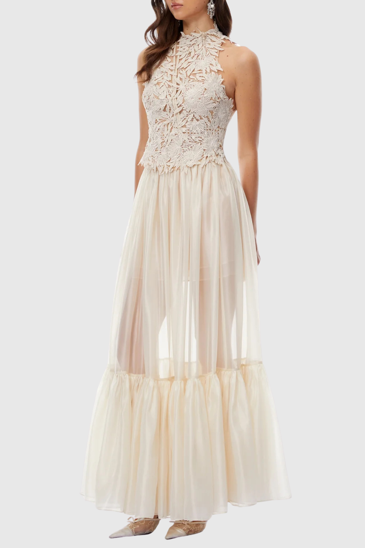 Rafaela Floral Crochet Top & Tiered Skirt Set