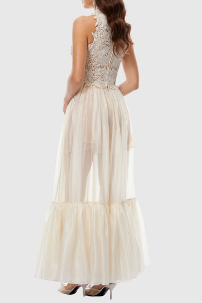 Rafaela Floral Crochet Top & Tiered Skirt Set