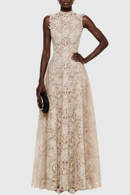 Rafaela Floral Embroidered Sleeveless Maxi Dress