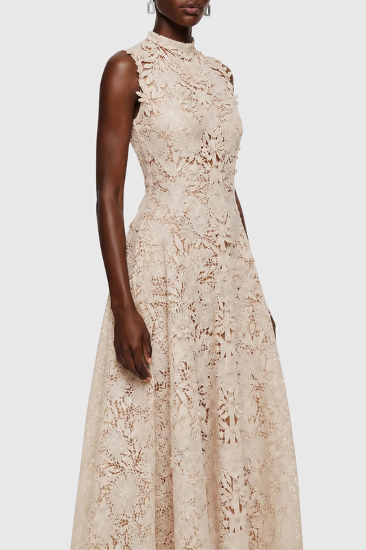 Rafaela Floral Embroidered Sleeveless Maxi Dress