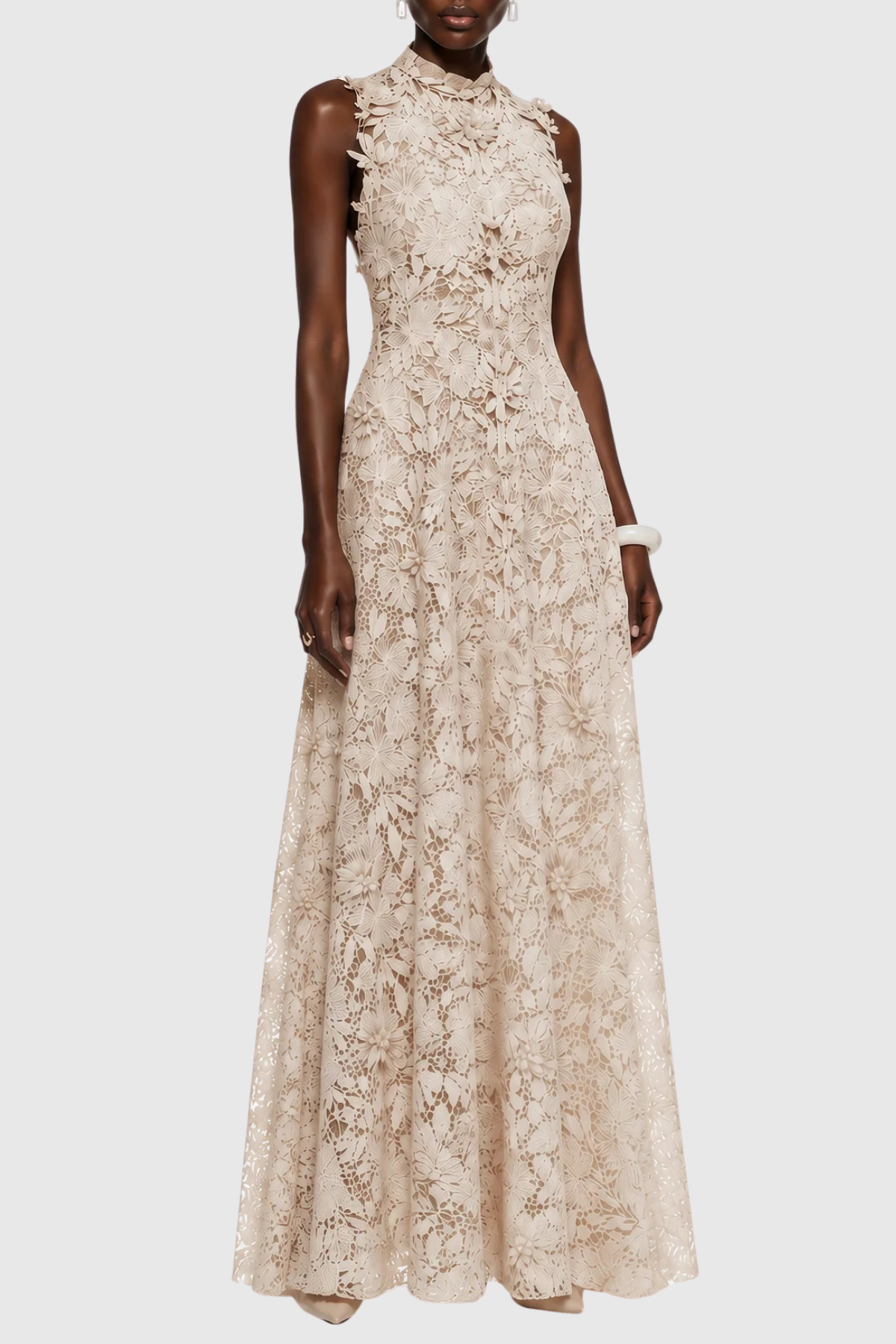 Rafaela Floral Embroidered Sleeveless Maxi Dress