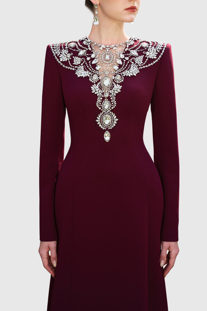 Rafera Crystal Embellished Maxi Dress