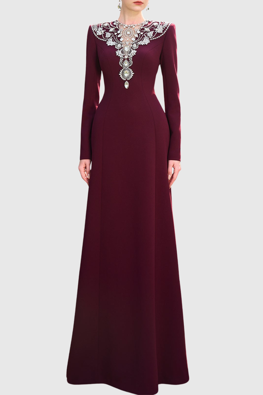Rafera Crystal Embellished Maxi Dress