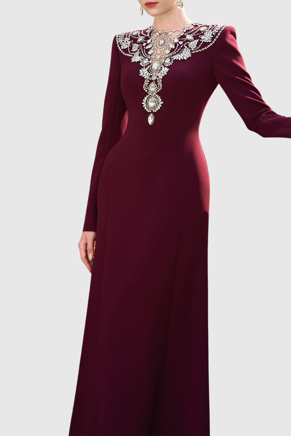 Rafera Crystal Embellished Maxi Dress