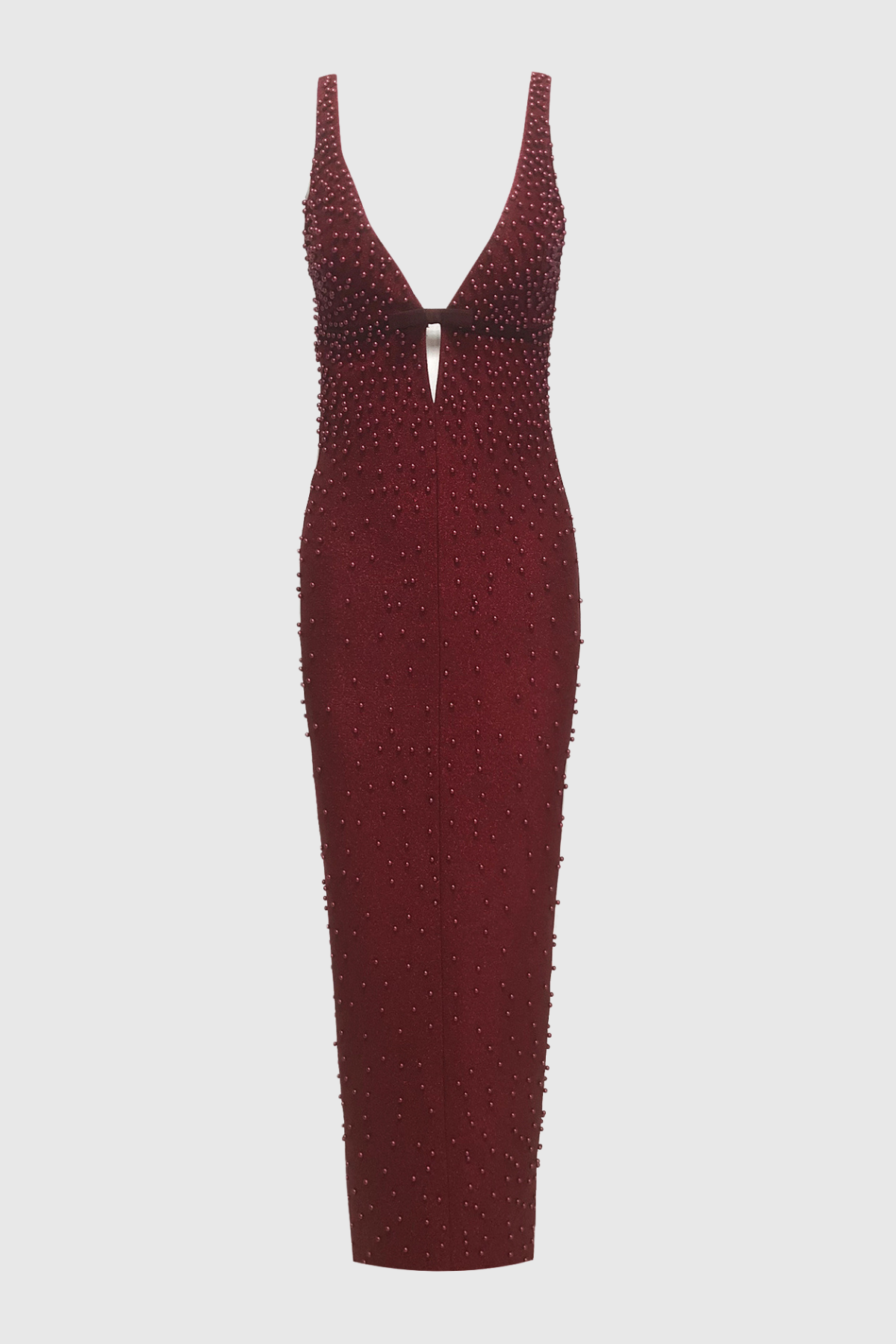 Raffa Beaded Embellished Plunge Maxi Bandage Dress