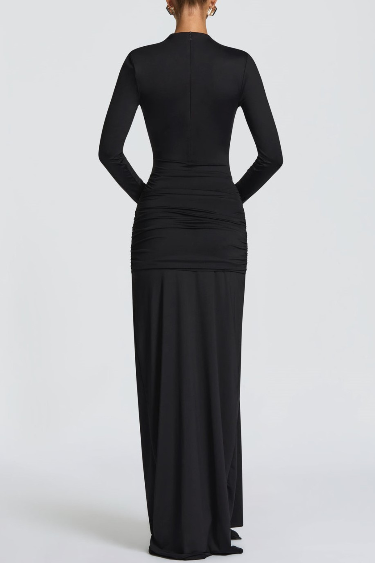 Raluca Cutout Draped Maxi Dress - Black