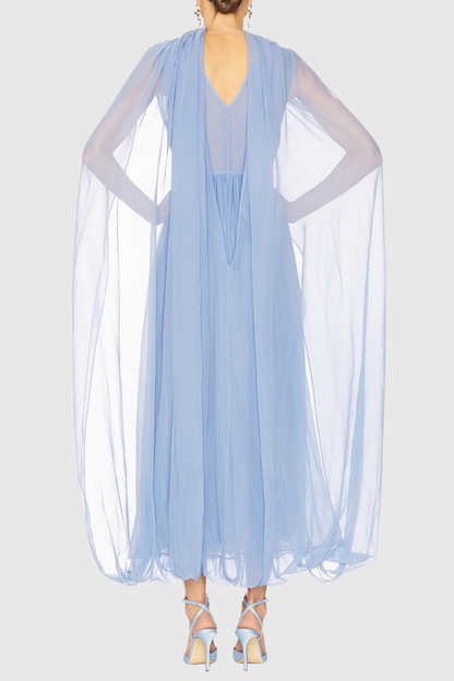 Raquel Mesh Shawl Maxi Dress