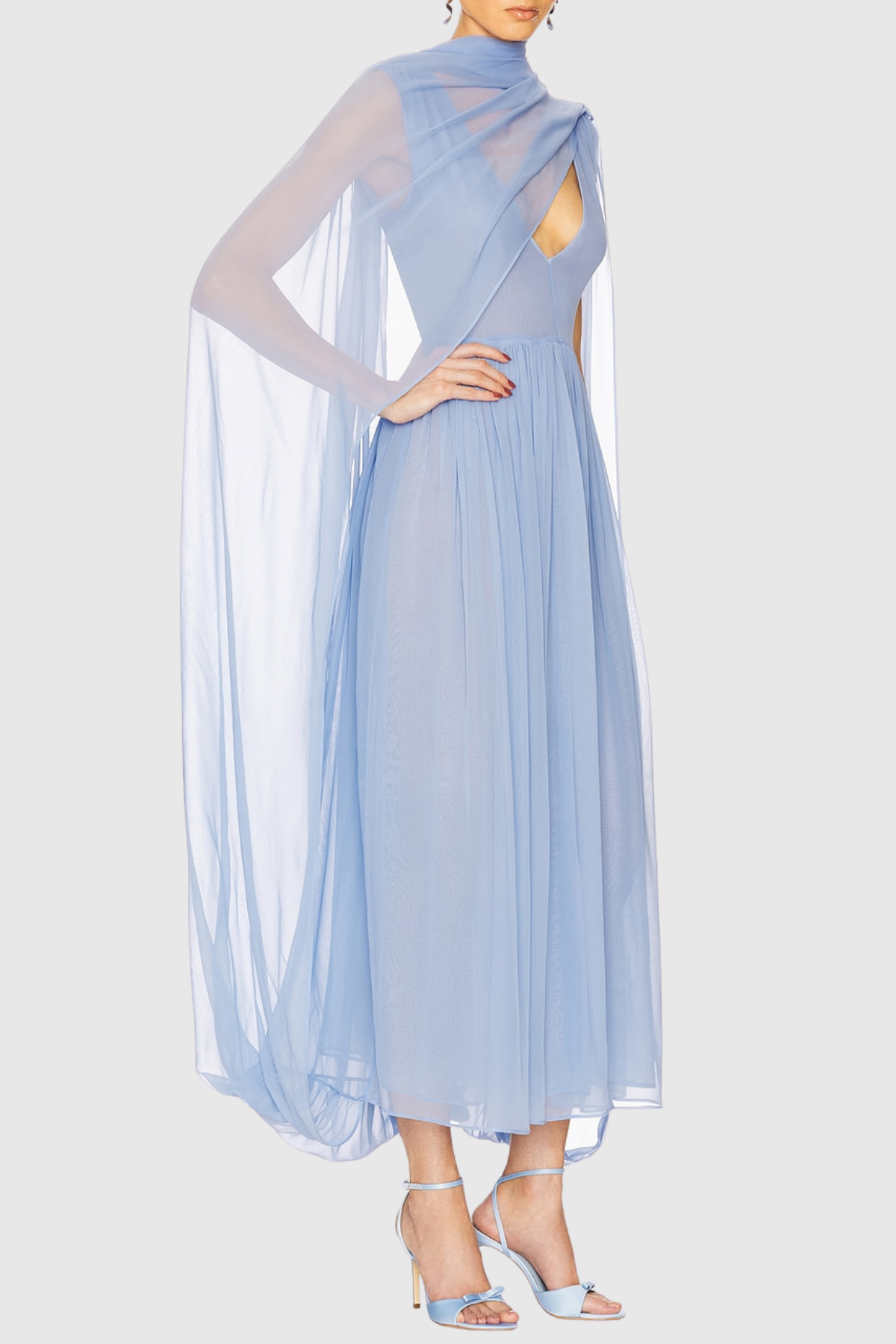 Raquel Mesh Shawl Maxi Dress